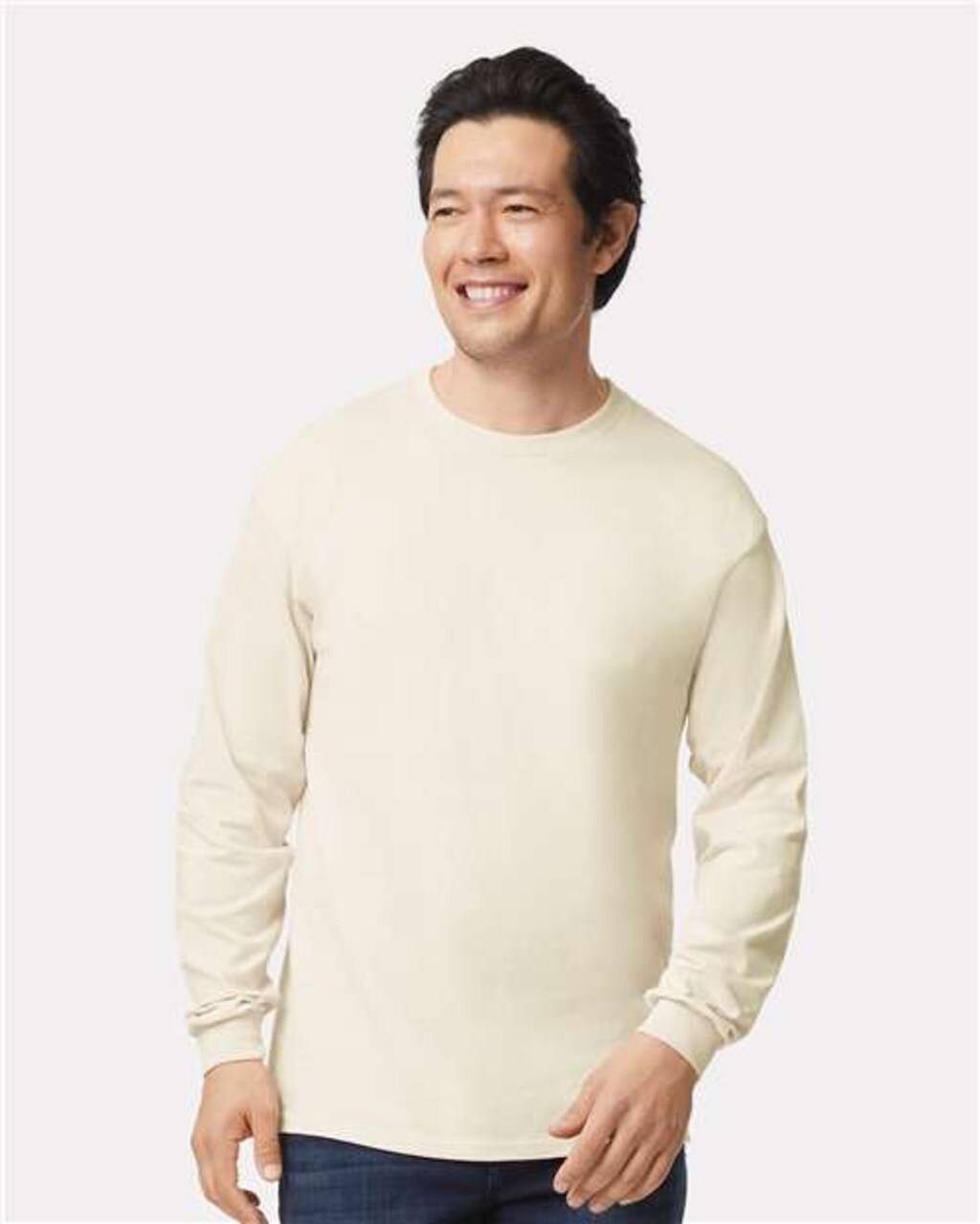Gildan® Ultra Cotton Long Sleeve Crewneck T-Shirt for Work or Casual Wear